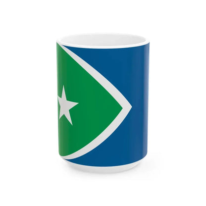 Flag of Cedar Rapids Iowa (United States) White Coffee Mug 15oz - Go Mug Yourself