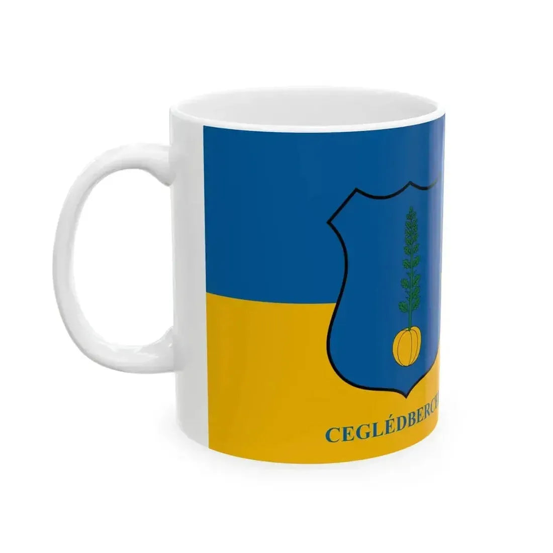 Flag of Cegledbercel (Hungary) White Coffee Mug - Go Mug Yourself