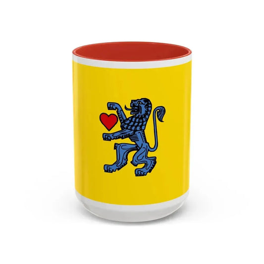 Flag of Celle Germany - Accent Coffee Mug 15oz Red - Go Mug Yourself