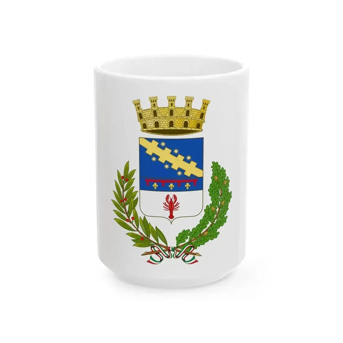 Flag of Cento (Italy) White Coffee Mug 15oz - Go Mug Yourself