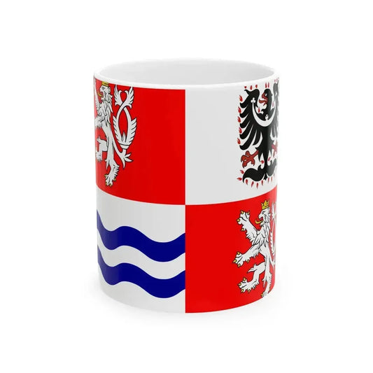 Flag of Central Bohemian Region (Czech Republic) White Coffee Mug 11oz - Go Mug Yourself