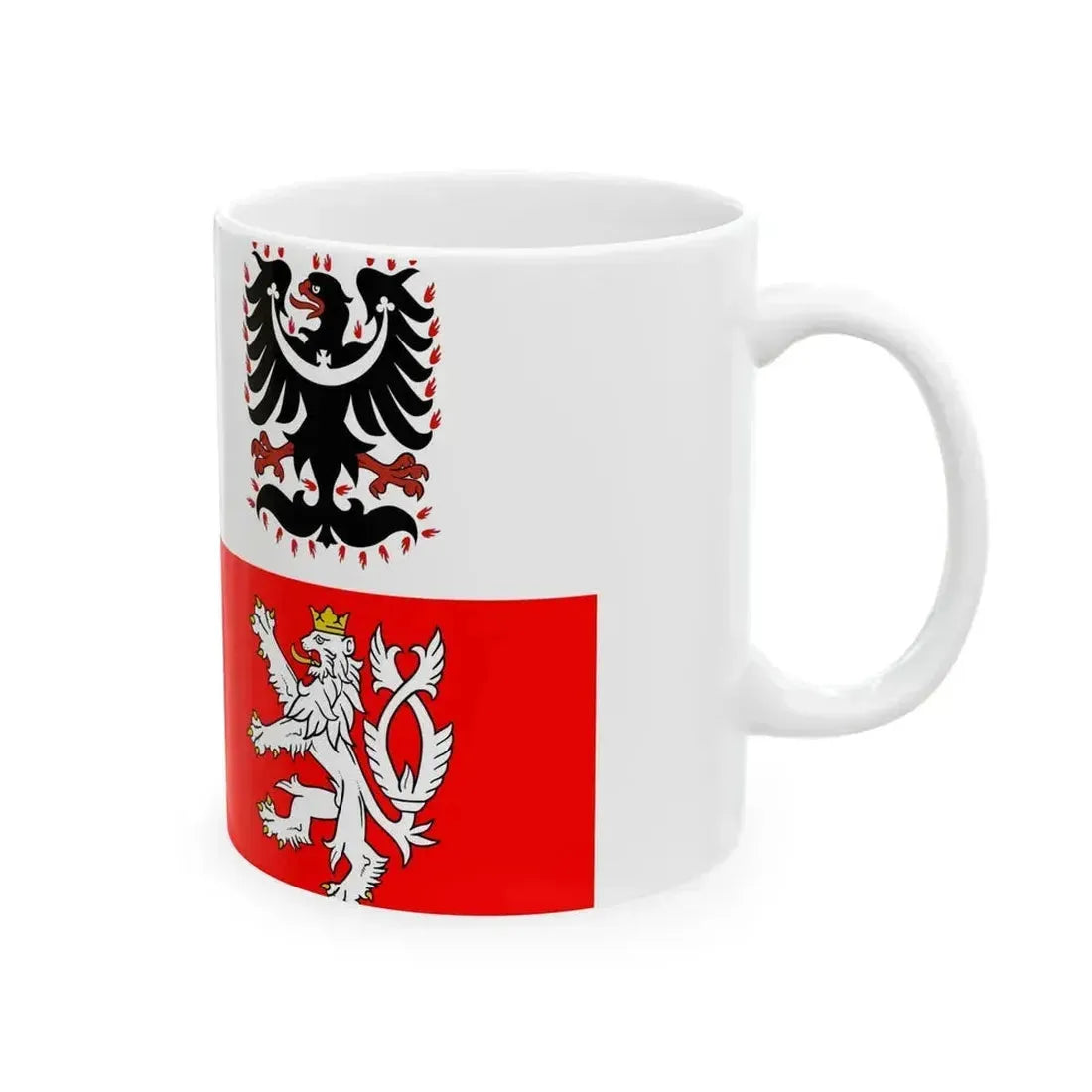 Flag of Central Bohemian Region (Czech Republic) White Coffee Mug - Go Mug Yourself