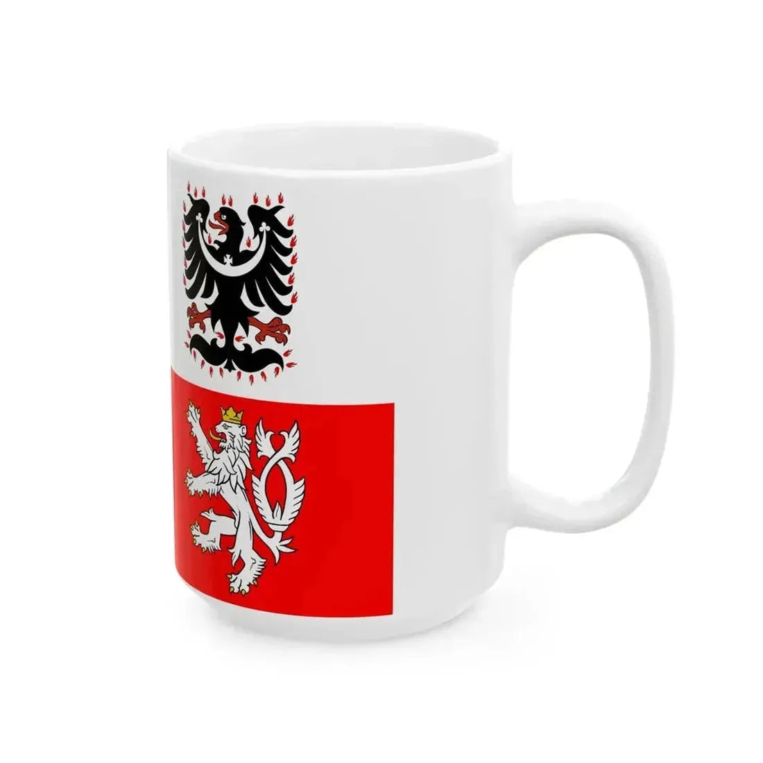 Flag of Central Bohemian Region (Czech Republic) White Coffee Mug - Go Mug Yourself