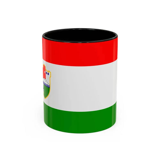 Flag of Central Bosnia Canton Bosnia and Herzegovina - Accent Coffee Mug 11oz Black - Go Mug Yourself