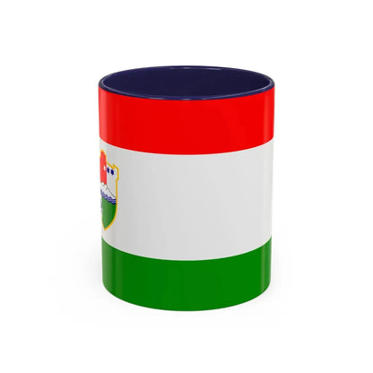 Flag of Central Bosnia Canton Bosnia and Herzegovina - Accent Coffee Mug 11oz Navy - Go Mug Yourself