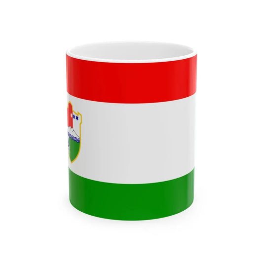 Flag of Central Bosnia Canton Bosnia and Herzegovina - White Coffee Mug 11oz - Go Mug Yourself