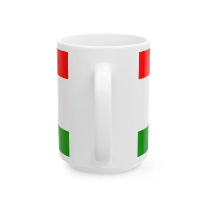 Flag of Central Bosnia Canton Bosnia and Herzegovina - White Coffee Mug - Go Mug Yourself