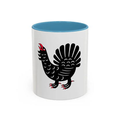 Flag of Central Finland Finland - Accent Coffee Mug 11oz Light Blue - Go Mug Yourself