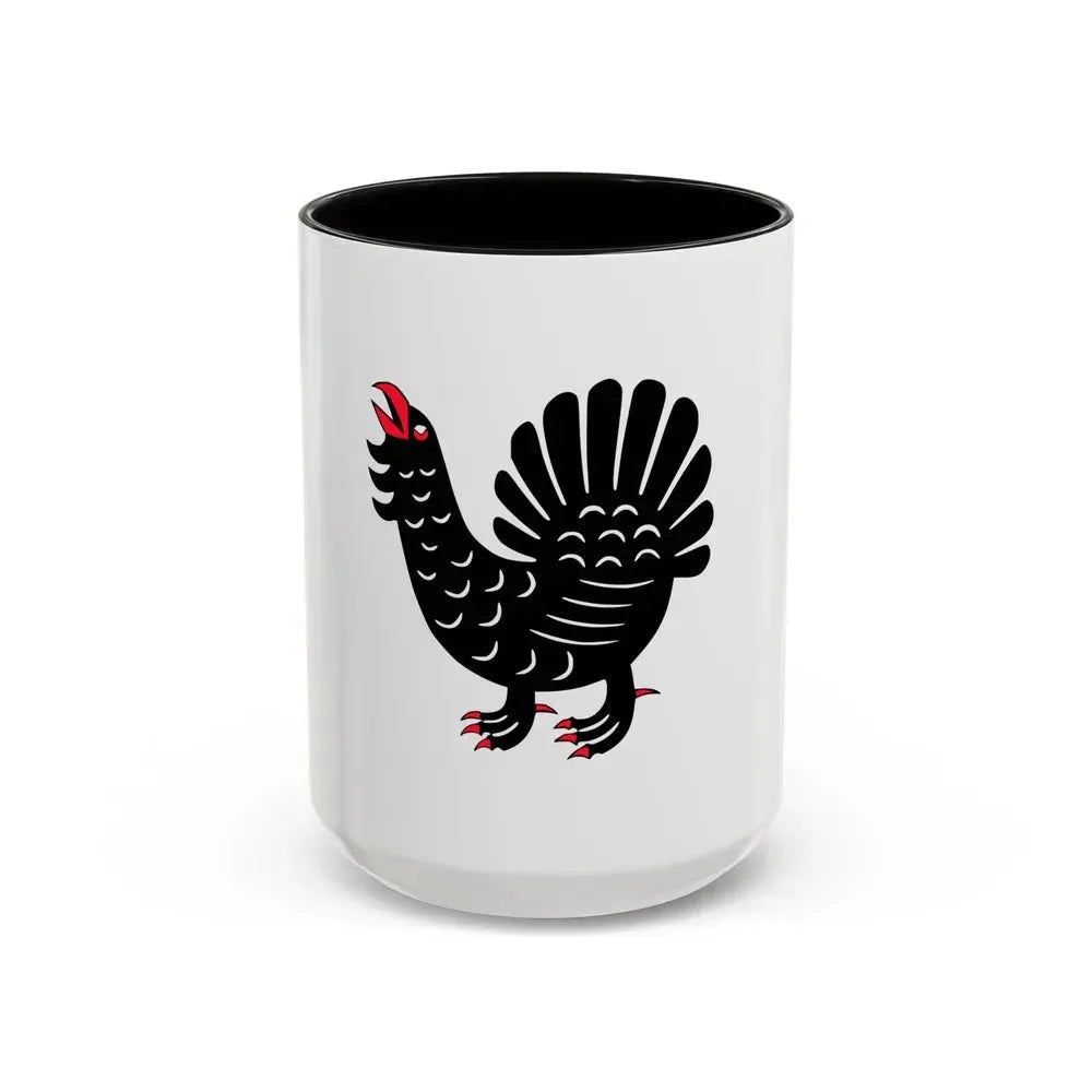 Flag of Central Finland Finland - Accent Coffee Mug 15oz Black - Go Mug Yourself