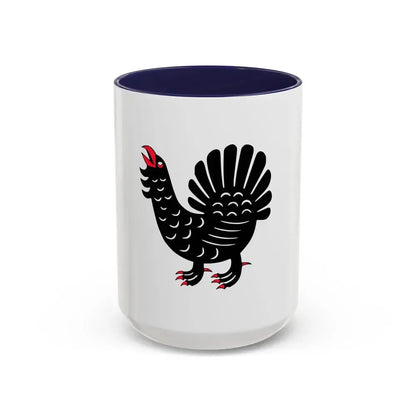 Flag of Central Finland Finland - Accent Coffee Mug 15oz Navy - Go Mug Yourself