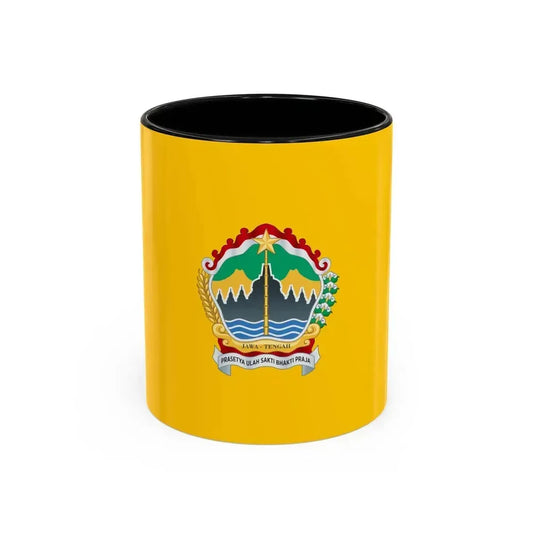 Flag of Central Java Indonesia - Accent Coffee Mug 11oz Black - Go Mug Yourself