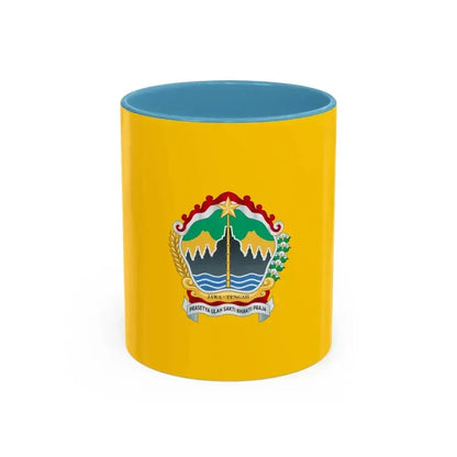 Flag of Central Java Indonesia - Accent Coffee Mug 11oz Light Blue - Go Mug Yourself