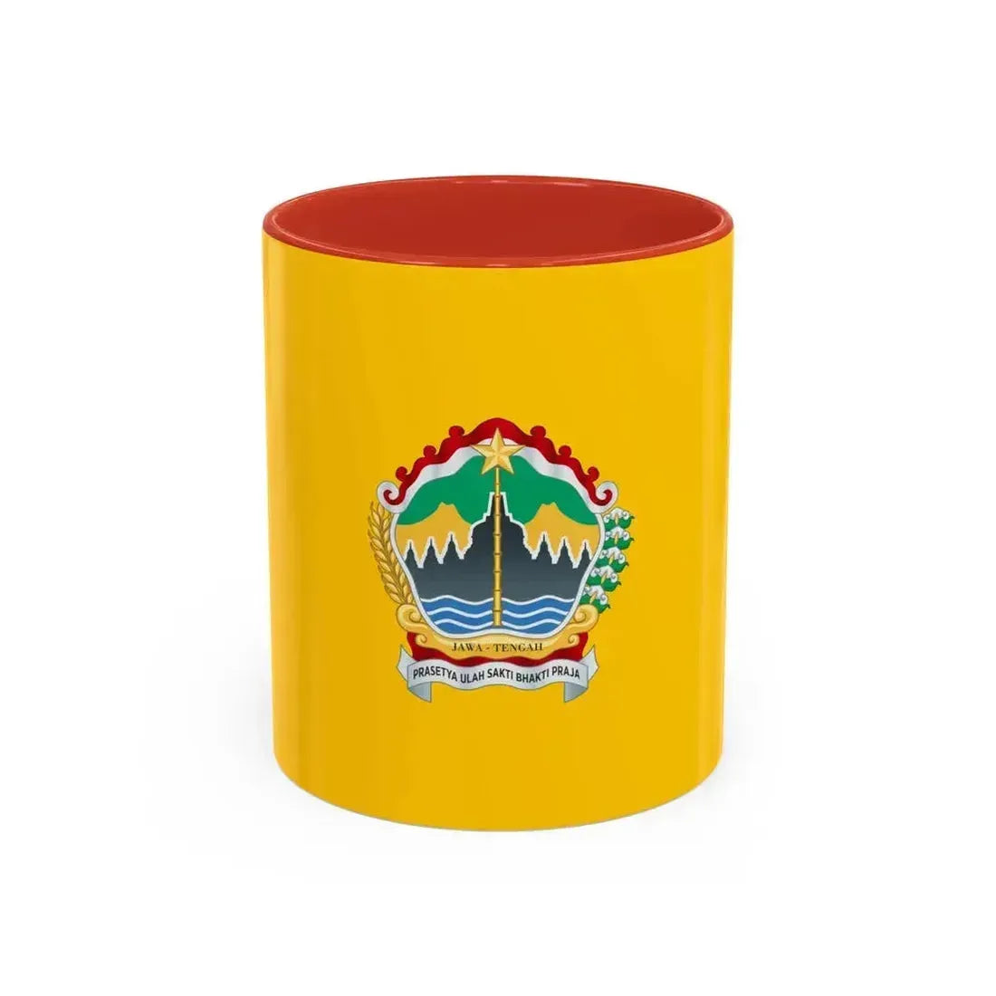Flag of Central Java Indonesia - Accent Coffee Mug 11oz Red - Go Mug Yourself