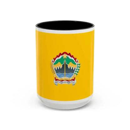 Flag of Central Java Indonesia - Accent Coffee Mug 15oz Black - Go Mug Yourself