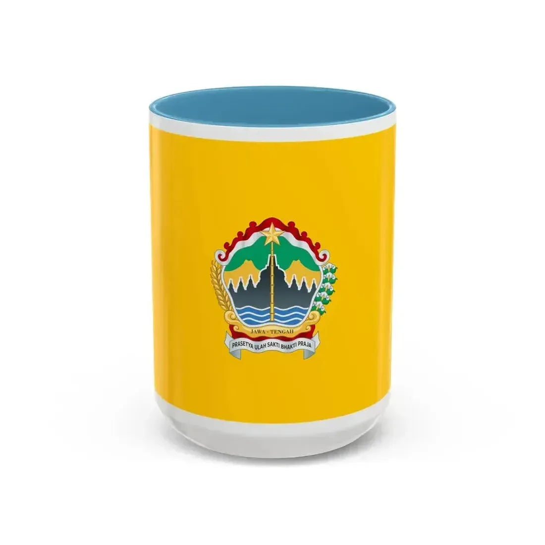 Flag of Central Java Indonesia - Accent Coffee Mug 15oz Light Blue - Go Mug Yourself