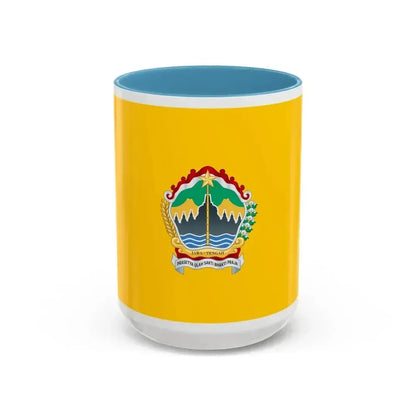 Flag of Central Java Indonesia - Accent Coffee Mug 15oz Light Blue - Go Mug Yourself