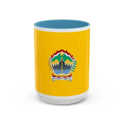 Flag of Central Java Indonesia - Accent Coffee Mug 15oz Light Blue - Go Mug Yourself