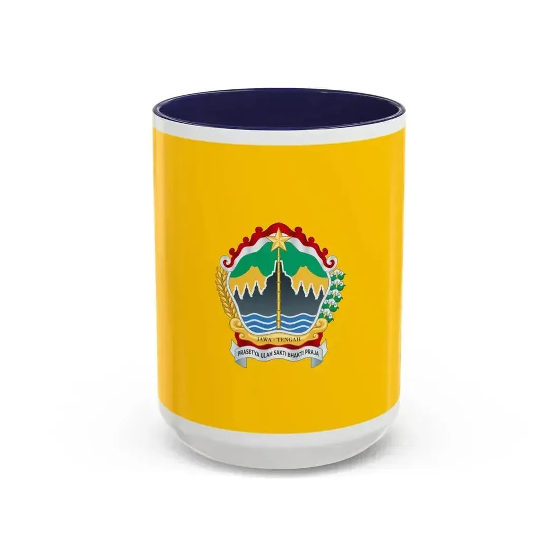 Flag of Central Java Indonesia - Accent Coffee Mug 15oz Navy - Go Mug Yourself