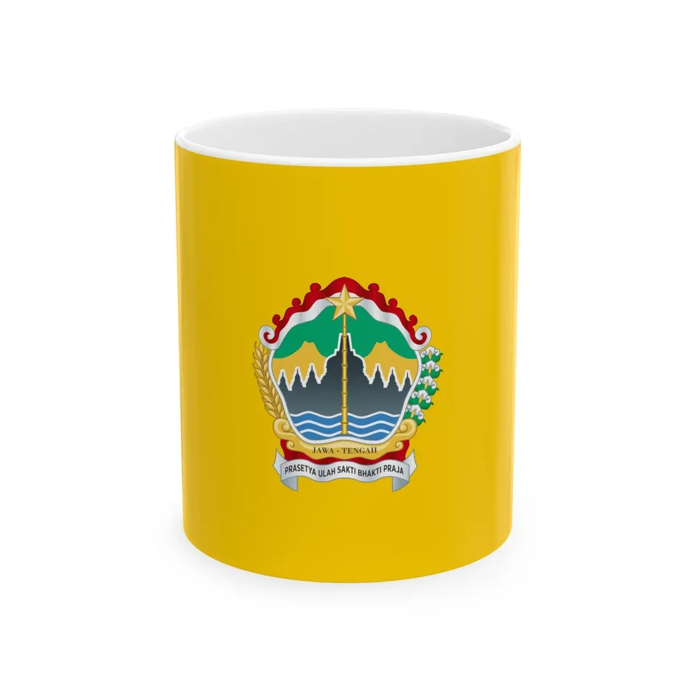 Flag of Central Java Indonesia - White Coffee Mug-11oz-Go Mug Yourself