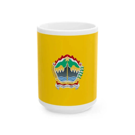 Flag of Central Java Indonesia - White Coffee Mug 15oz - Go Mug Yourself