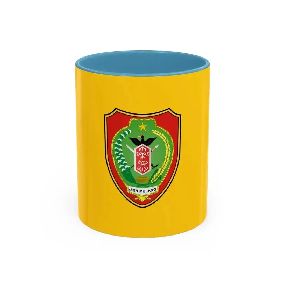 Flag of Central Kalimantan Indonesia - Accent Coffee Mug 11oz Light Blue - Go Mug Yourself