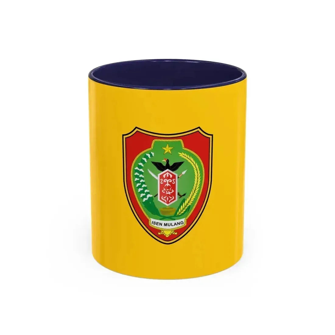 Flag of Central Kalimantan Indonesia - Accent Coffee Mug 11oz Navy - Go Mug Yourself