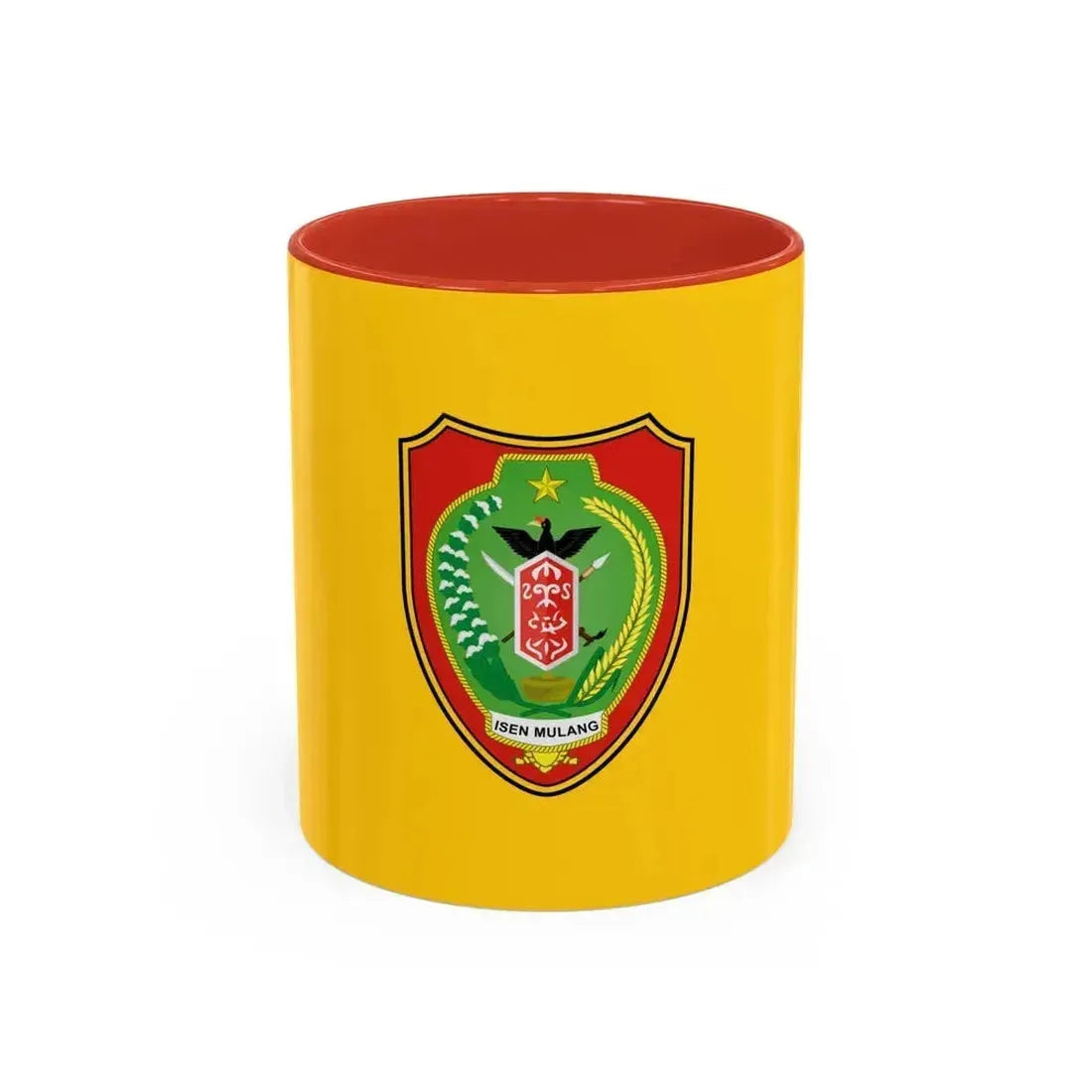 Flag of Central Kalimantan Indonesia - Accent Coffee Mug 11oz Red - Go Mug Yourself