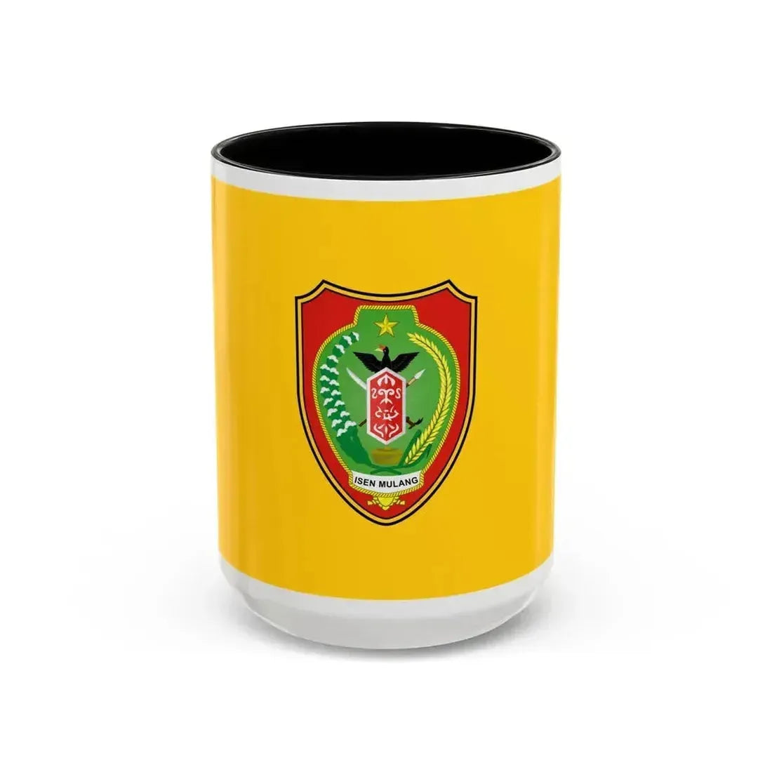 Flag of Central Kalimantan Indonesia - Accent Coffee Mug 15oz Black - Go Mug Yourself