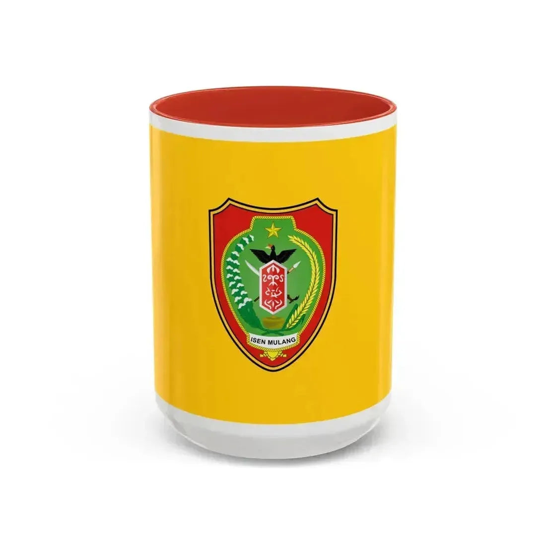 Flag of Central Kalimantan Indonesia - Accent Coffee Mug 15oz Red - Go Mug Yourself