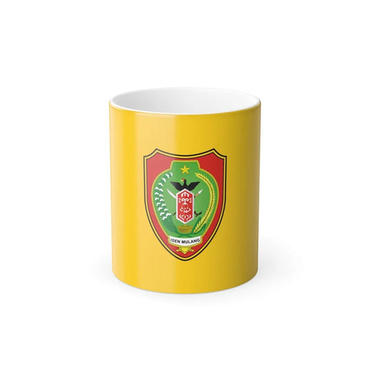 Flag of Central Kalimantan Indonesia - Color Changing Coffee Mug-11oz-Go Mug Yourself