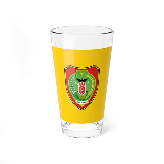 Flag of Central Kalimantan Indonesia - Pint Glass 16oz-16oz-Go Mug Yourself