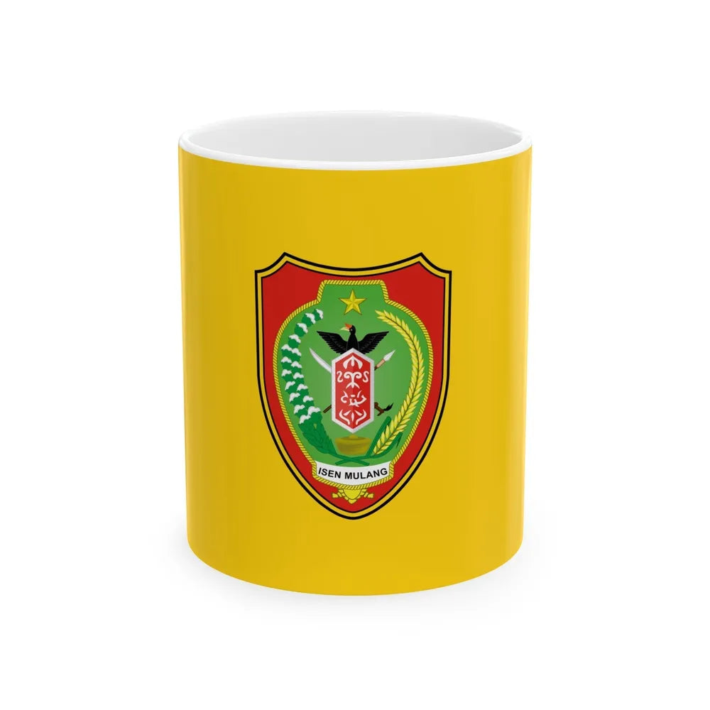 Flag of Central Kalimantan Indonesia - White Coffee Mug-11oz-Go Mug Yourself