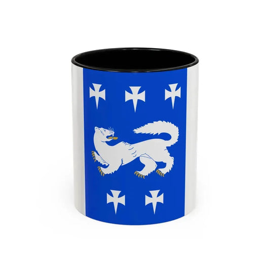 Flag of Central Ostrobothnia Finland - Accent Coffee Mug 11oz Black - Go Mug Yourself