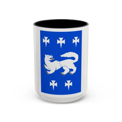 Flag of Central Ostrobothnia Finland - Accent Coffee Mug 15oz Black - Go Mug Yourself