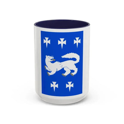 Flag of Central Ostrobothnia Finland - Accent Coffee Mug 15oz Navy - Go Mug Yourself