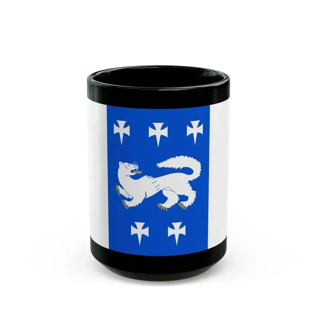 Flag of Central Ostrobothnia Finland - Black Coffee Mug 15oz - Go Mug Yourself