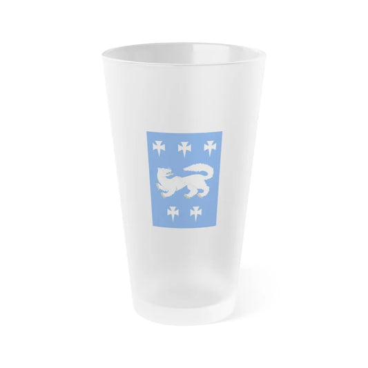 Flag of Central Ostrobothnia Finland - Frosted Pint Glass 16oz-16oz-Frosted-Go Mug Yourself