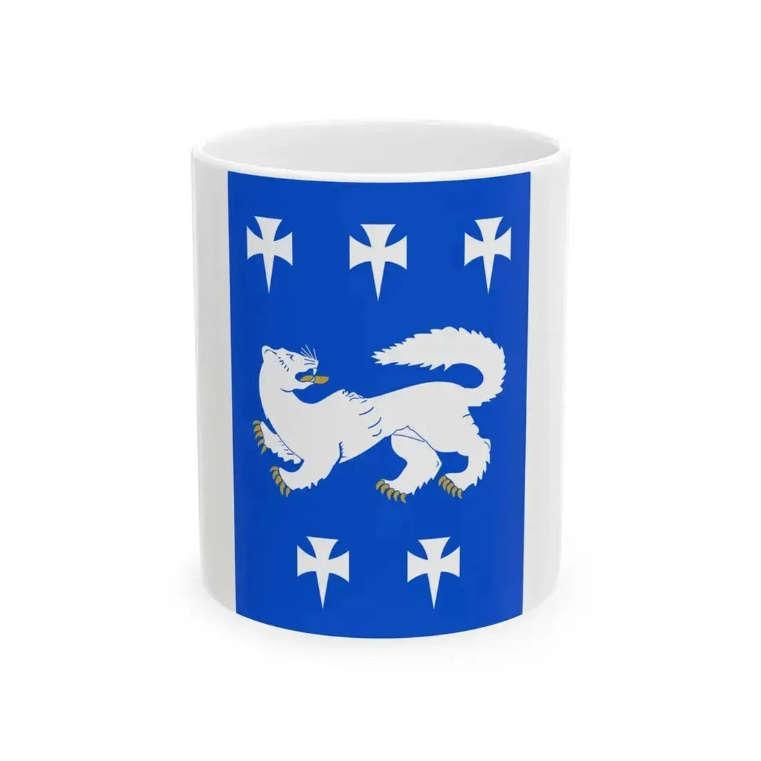 Flag of Central Ostrobothnia Finland - White Coffee Mug 11oz - Go Mug Yourself