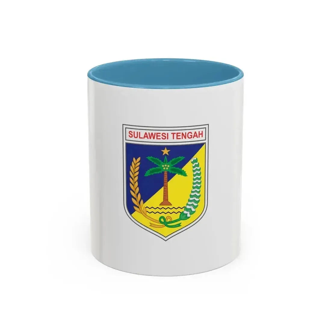 Flag of Central Sulawesi Indonesia - Accent Coffee Mug 11oz Light Blue - Go Mug Yourself