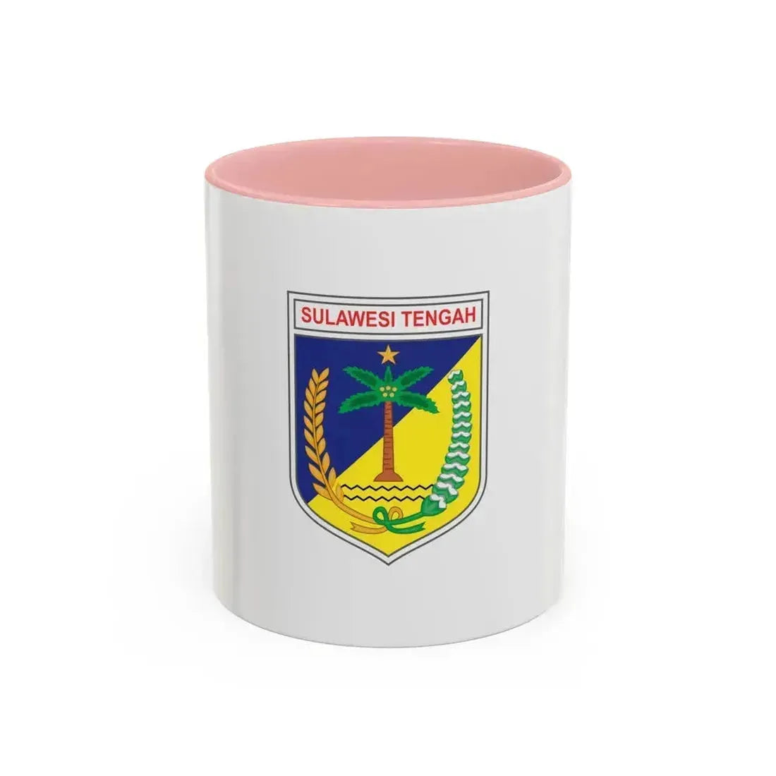 Flag of Central Sulawesi Indonesia - Accent Coffee Mug 11oz Pink - Go Mug Yourself