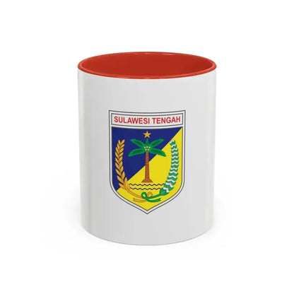 Flag of Central Sulawesi Indonesia - Accent Coffee Mug 11oz Red - Go Mug Yourself