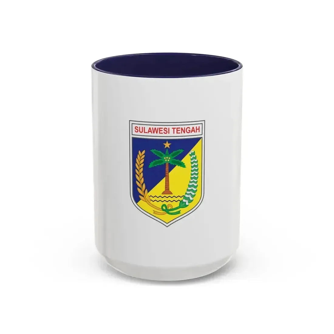 Flag of Central Sulawesi Indonesia - Accent Coffee Mug 15oz Navy - Go Mug Yourself