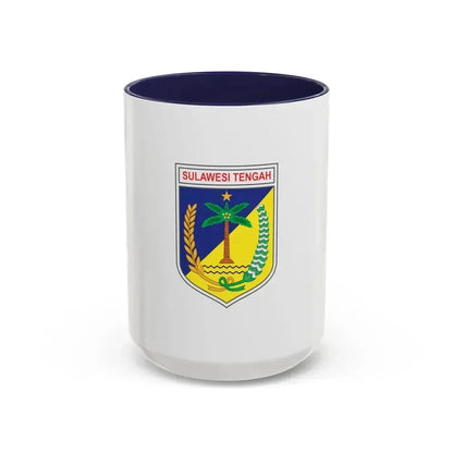 Flag of Central Sulawesi Indonesia - Accent Coffee Mug 15oz Navy - Go Mug Yourself