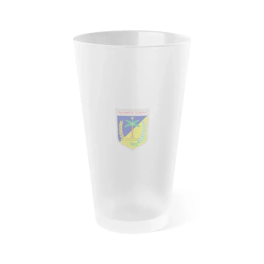 Flag of Central Sulawesi Indonesia - Frosted Pint Glass 16oz 16oz Frosted - Go Mug Yourself