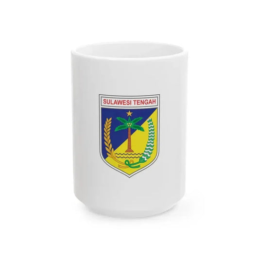Flag of Central Sulawesi Indonesia - White Coffee Mug 15oz - Go Mug Yourself