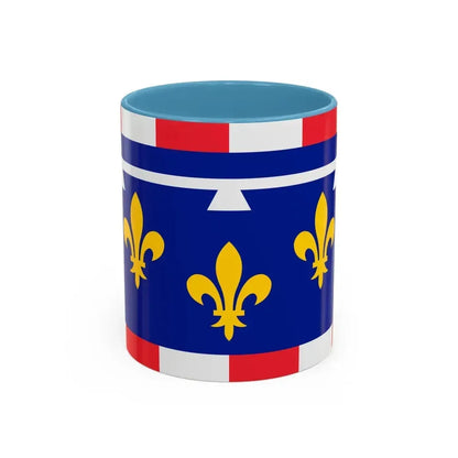 Flag of Centre Val de Loire France 2 - Accent Coffee Mug 11oz Light Blue - Go Mug Yourself