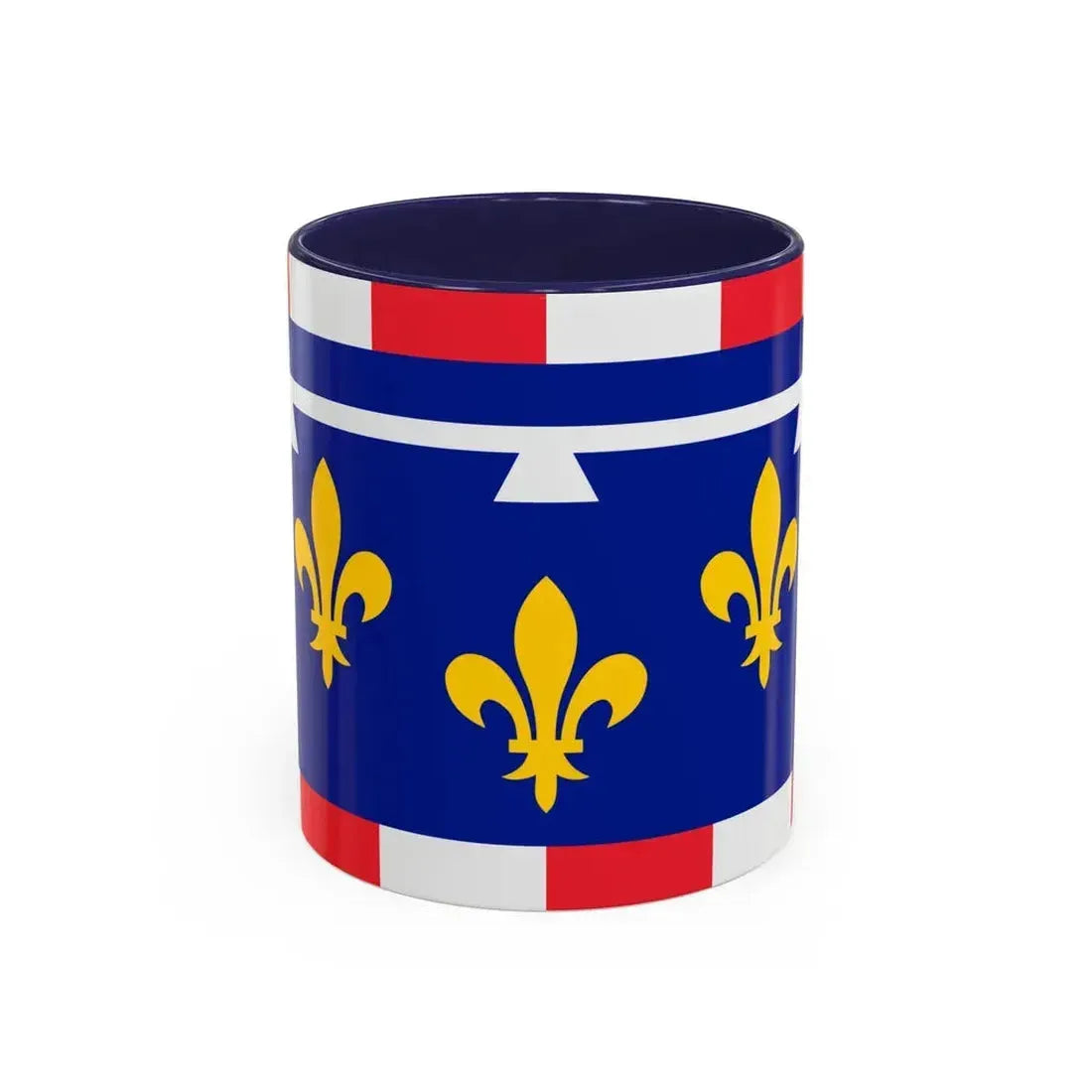 Flag of Centre Val de Loire France 2 - Accent Coffee Mug 11oz Navy - Go Mug Yourself