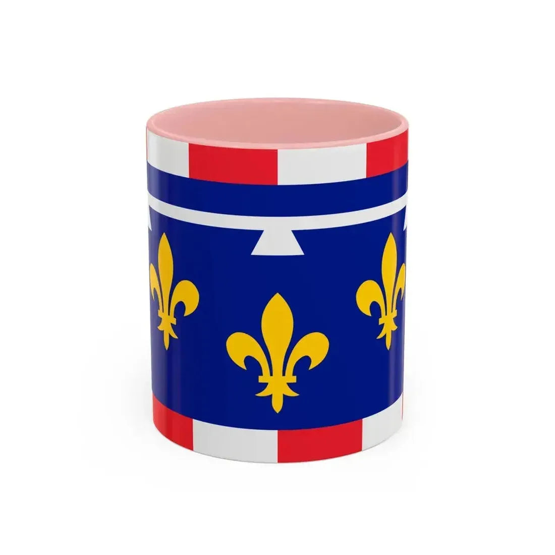 Flag of Centre Val de Loire France 2 - Accent Coffee Mug 11oz Pink - Go Mug Yourself