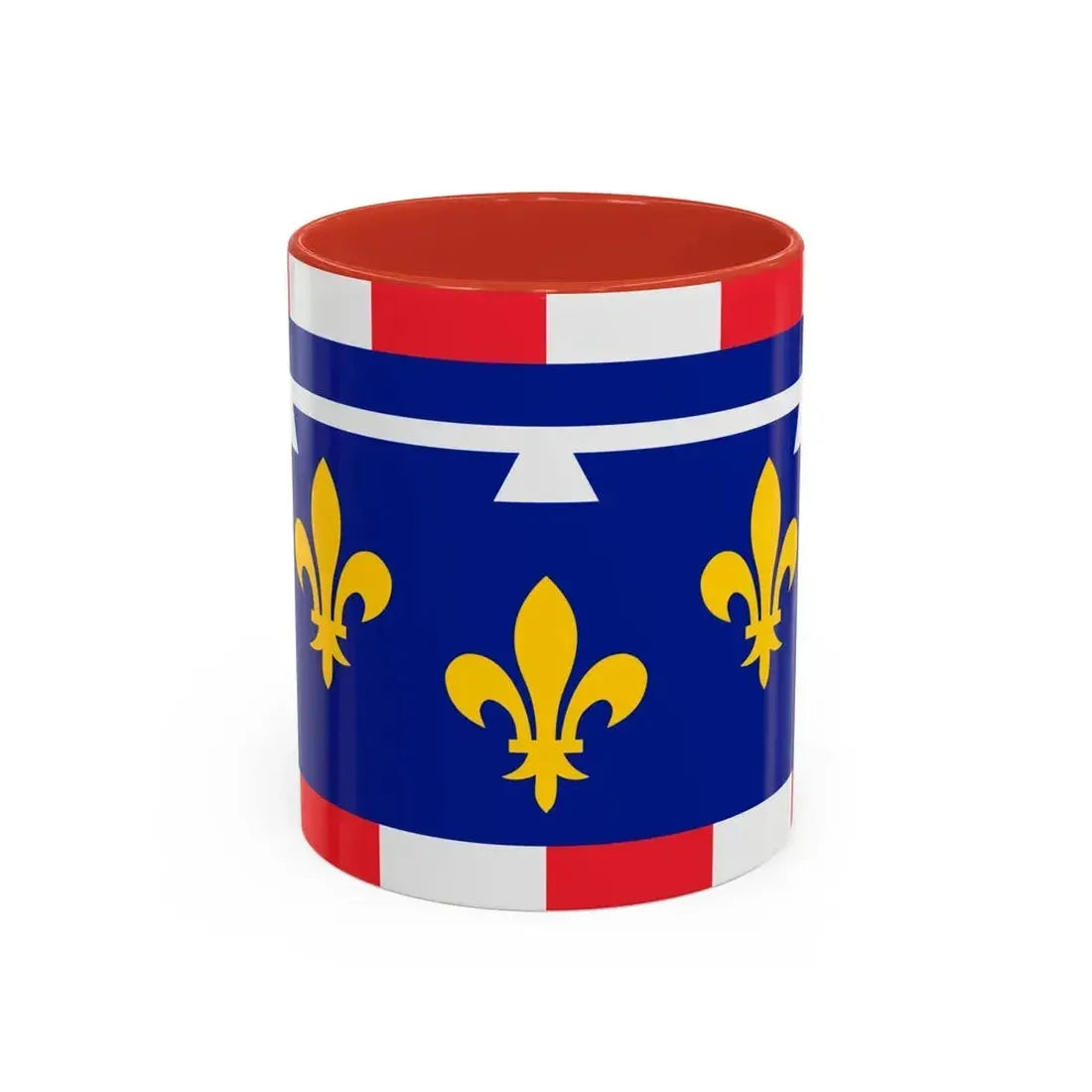 Flag of Centre Val de Loire France 2 - Accent Coffee Mug 11oz Red - Go Mug Yourself