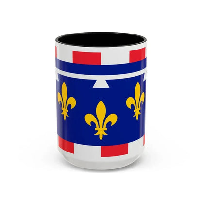 Flag of Centre Val de Loire France 2 - Accent Coffee Mug 15oz Black - Go Mug Yourself